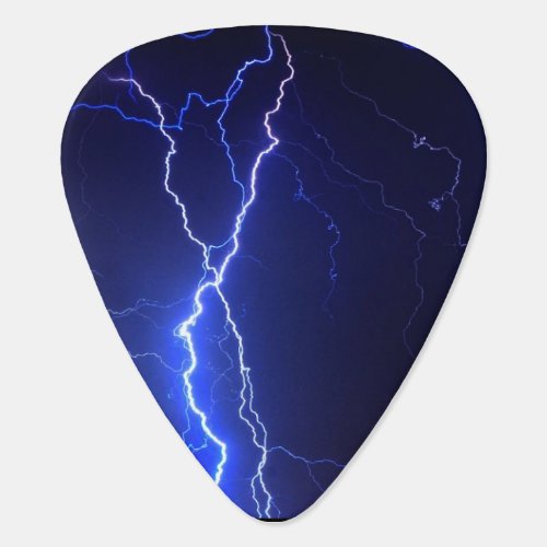 Lightning at night design guitar pick