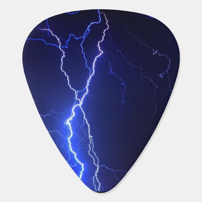 Lightning at night design guitar pick (Back)