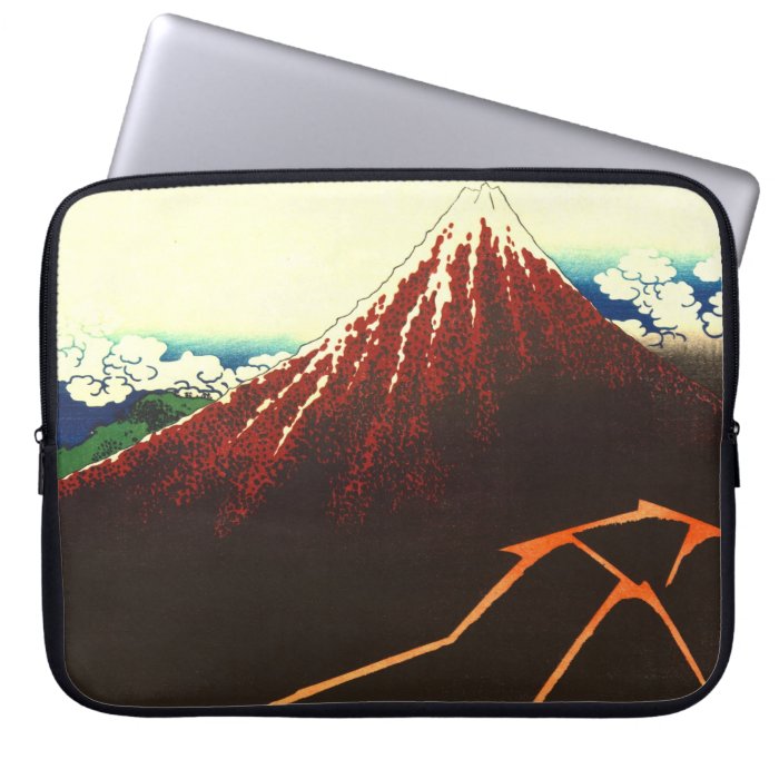 Lightning Below Red Fuji 1826 Laptop Sleeves