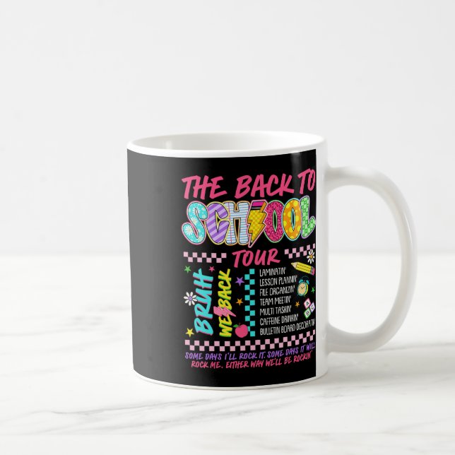 Lightning Bolt Abcd Back To School Tour Bruh We Ba Coffee Mug (Right)