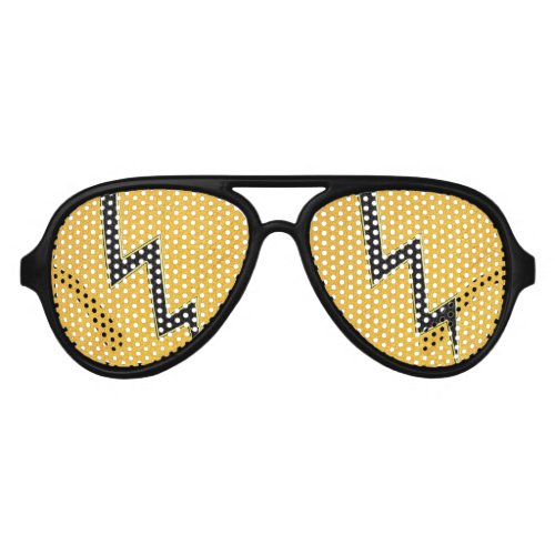 Lightning bolt aviator sunglasses