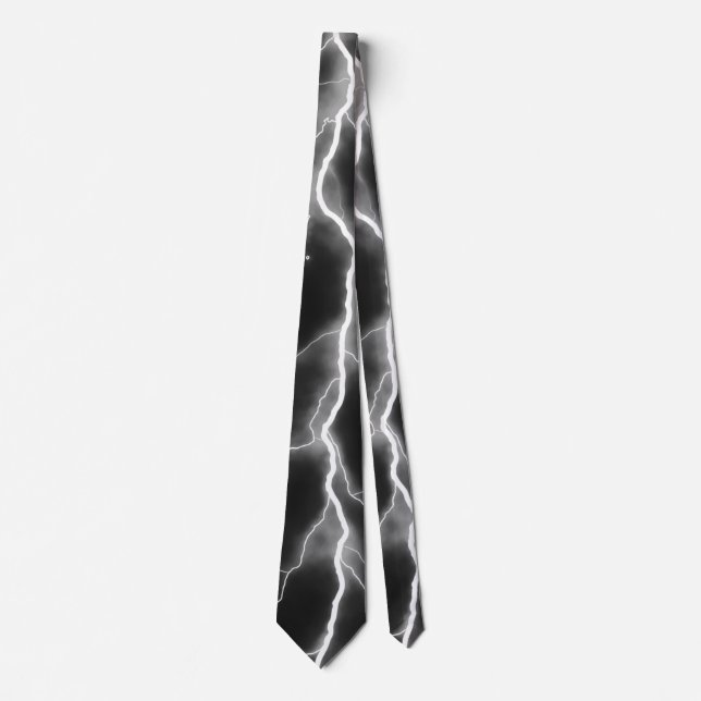 Lightning Bolt - B&W Neck Tie (Front)
