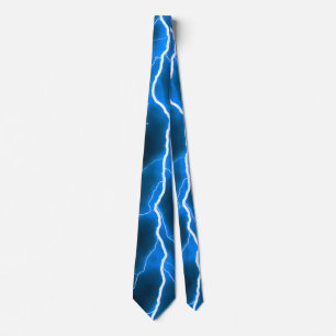 Lightning Bolt - Blue Neck Tie