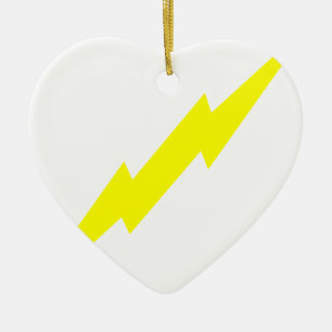 Lightning Bolt Ceramic Ornament