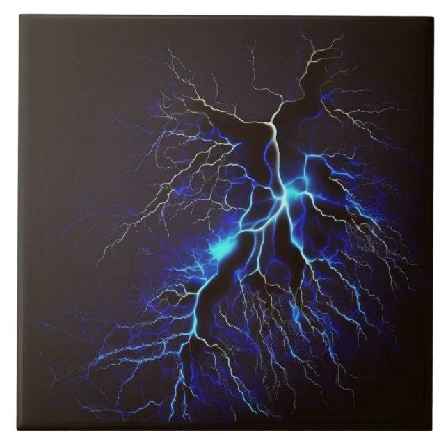 Lightning Bolt Ceramic Tile (Front)