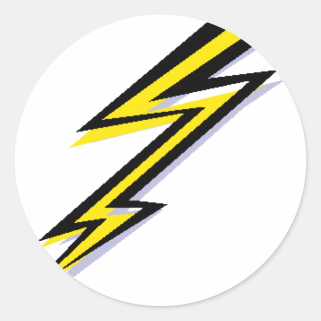 Lightning Bolt! Classic Round Sticker (Front)