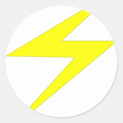 Lightning Bolt Classic Round Sticker