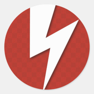 Lightning, Bolt Classic Round Sticker
