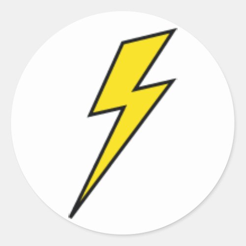 Lightning Bolt Classic Round Sticker