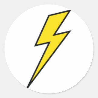 Lightning Bolt Classic Round Sticker