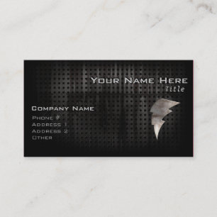Lightning Bolt; Cool Black Business Card