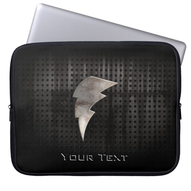 Lightning Bolt; Cool Black Laptop Sleeve (Front)