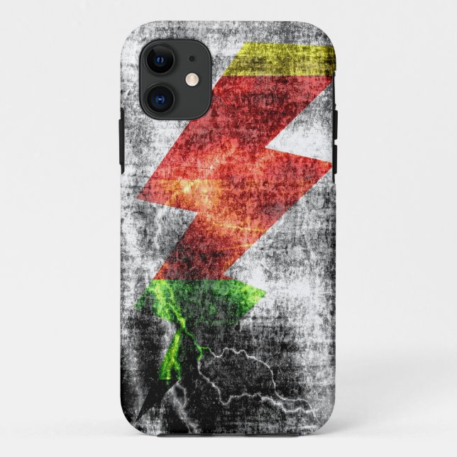 Lightning Bolt Dark Grunge Case-Mate iPhone Case (Back)