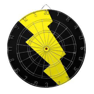 "Lightning Bolt" Dartboard With Darts