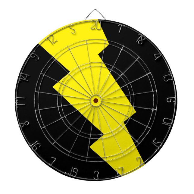 "Lightning Bolt" Dartboard With Darts (Front)
