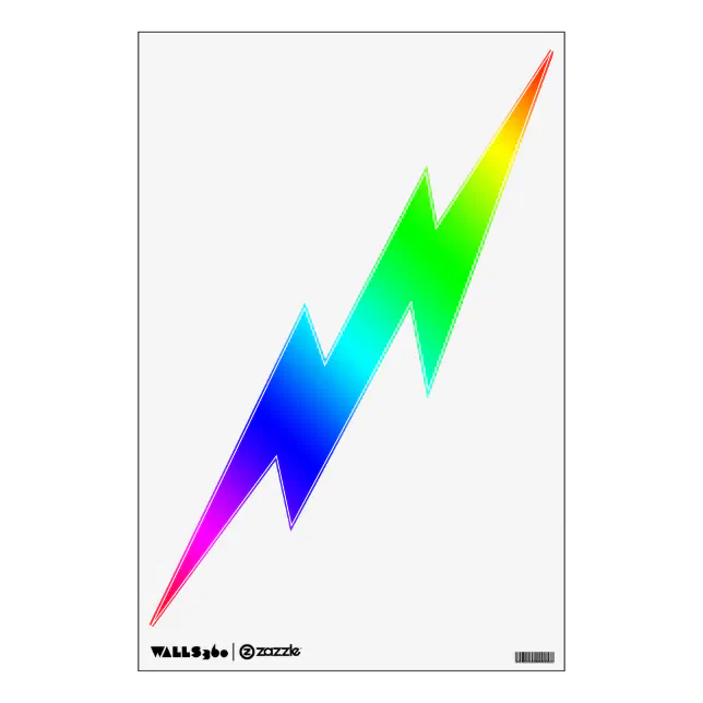 Lightning Bolt Decal - Color Spectrum | Zazzle