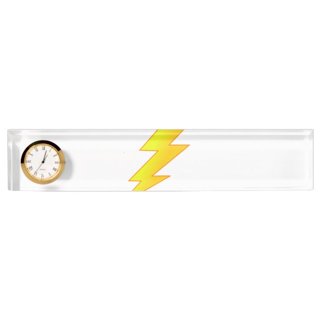 lightning bolt desk name plate (Front)