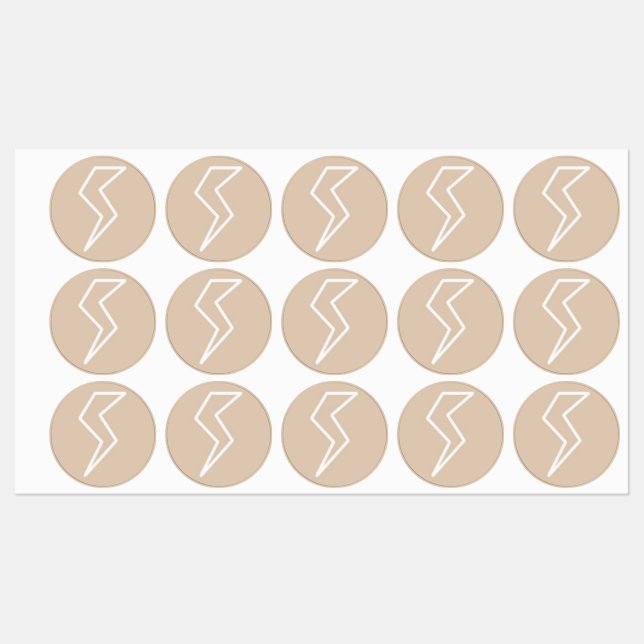 Lightning Bolt Electric Labels (Sheet)