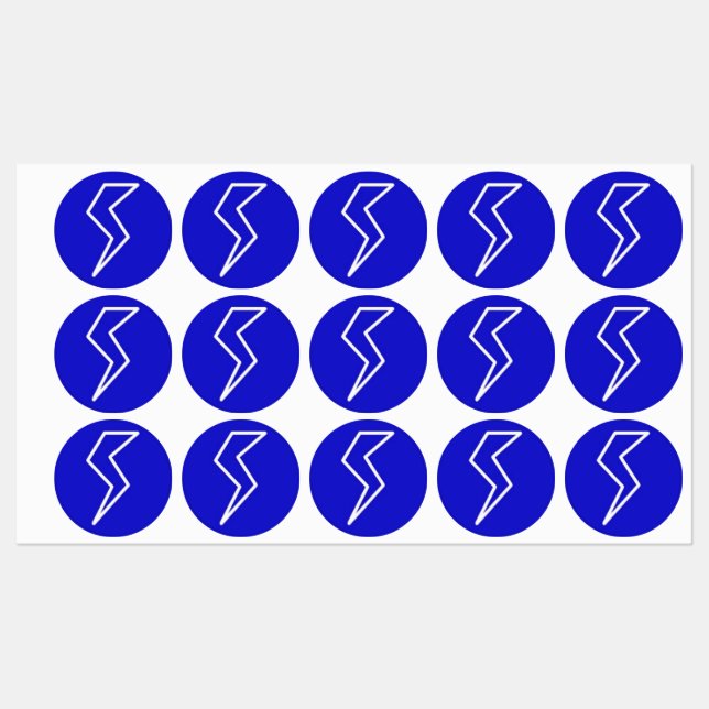 Lightning Bolt Electric Labels (Sheet)