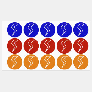 Lightning Bolt Electric Labels
