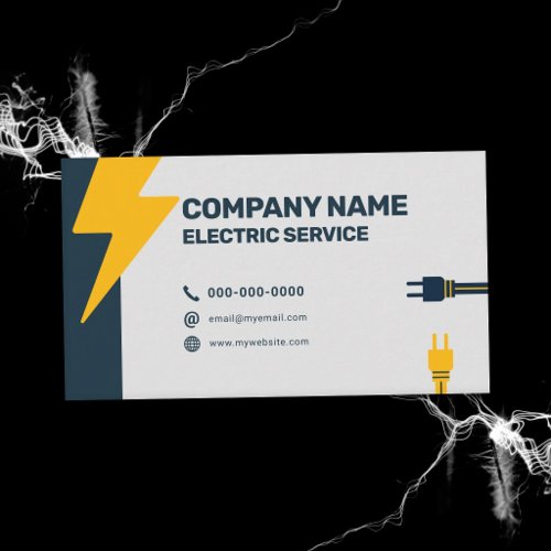 Lightning Bolt - Electric Services Business Card