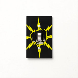 Lightning Bolt fist switch plate