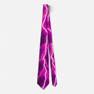 Lightning Bolt - Fuchsia Neck Tie