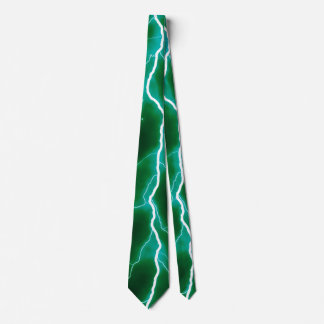 Lightning Bolt - Green Neck Tie