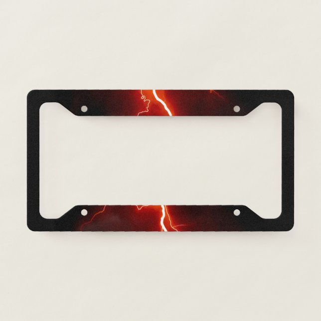 Lightning Bolt License Plate Frame (Front)