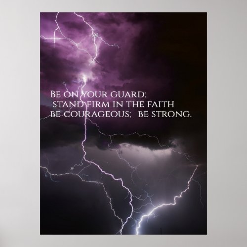 Lightning Bolt of Jesus  Poster