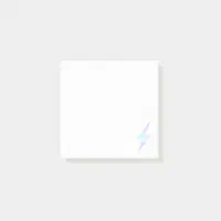 Lightning Bolt Post It Notes / White