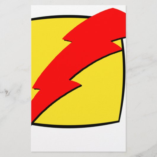 Lightning bolt retro look super hero logo (Front)