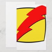 Lightning bolt retro look super hero logo (Front/Back)