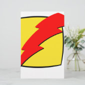 Lightning bolt retro look super hero logo (Standing Front)