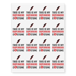 Lightning Bolt Speed Superhero Comic Fan Geek Temporary Tattoos