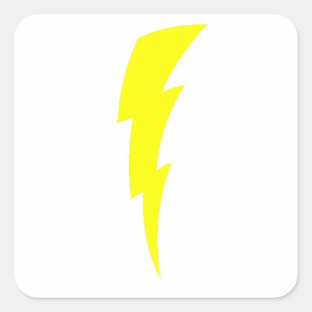 Lightning Bolt Square Sticker (Front)