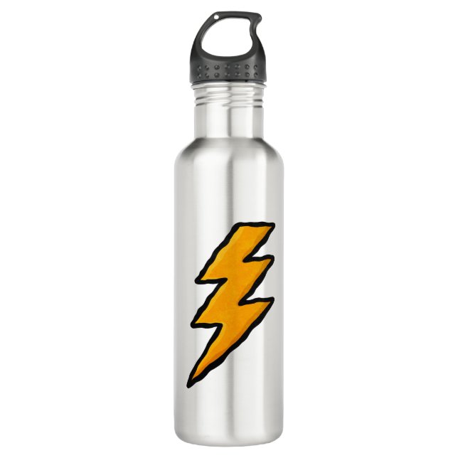 Lightning bolt stainless steel water bottle (Front)