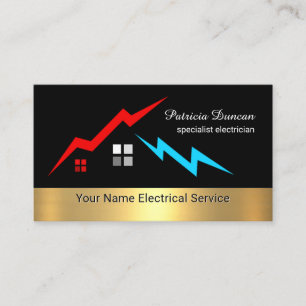 Lightning Bolt Strikes Home Outage Business Card