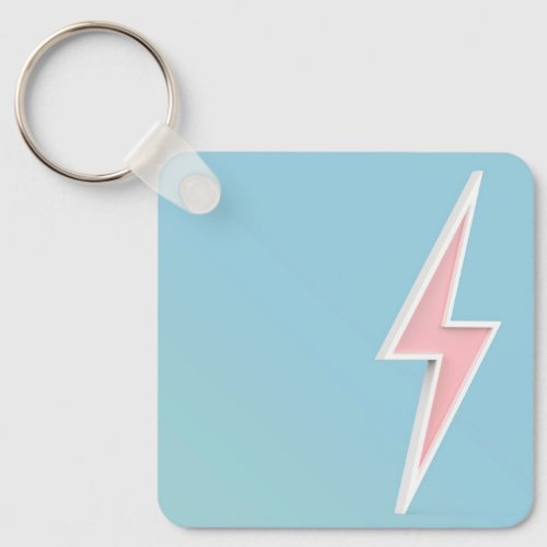 Lightning bolt symbol keychain