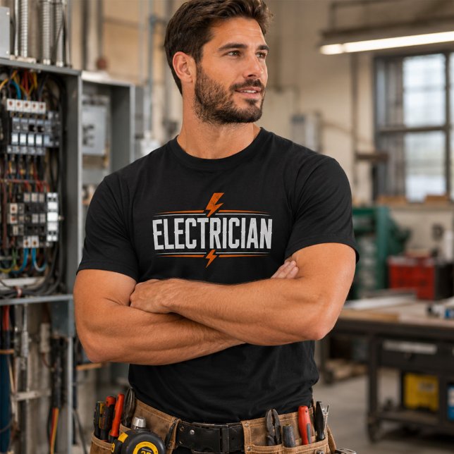 Lightning Bolt T-Shirt Electrician Life Work Tee (Creator Uploaded)