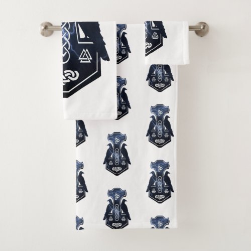 Lightning Bolt Thors Hammer Bath Towel Set