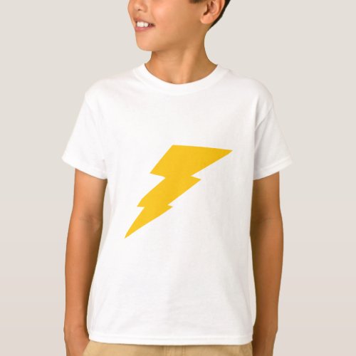 Lightning Bolt yellow thunder storm superhero T_Shirt