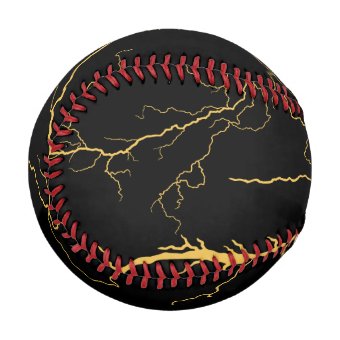 Lightning Bolts Baseball | Zazzle