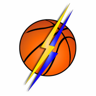 Lightning Bolts Basketball Christmas Ornament