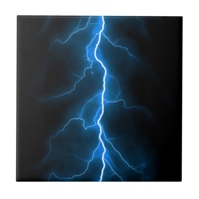 Lightning Bolts Ceramic Tile (Front)