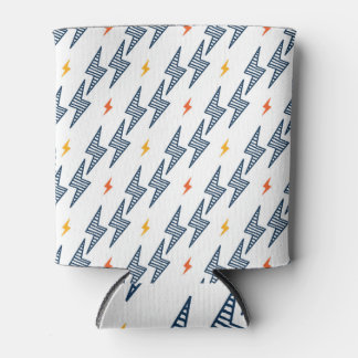 Lightning Bolts Doodle Seamless Flash Can Cooler