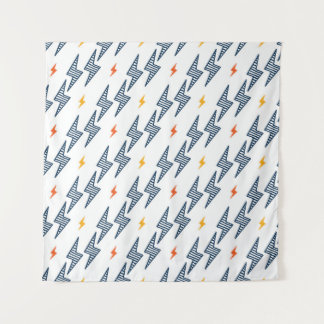 Lightning Bolts Doodle Seamless Flash Tapestry