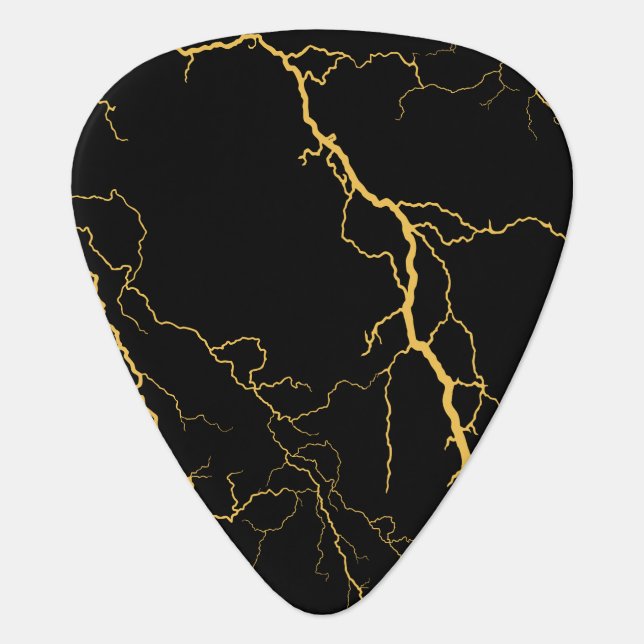 Lightning Bolts Guitar Pick (Front)