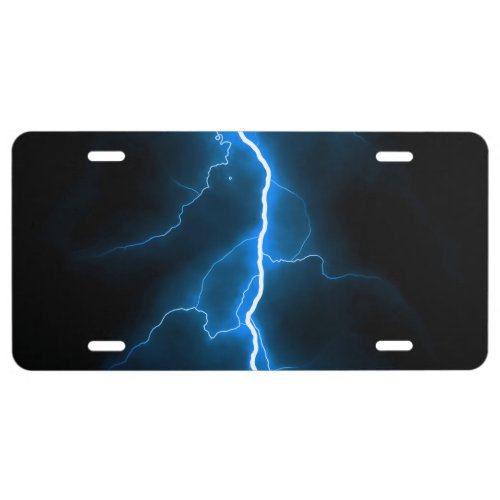 Lightning Bolts License Plate