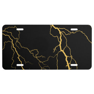 Lightning Bolts License Plate